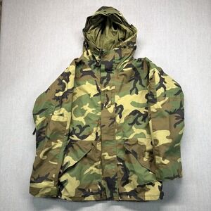 US Army Parka Mens M Regular Woodland Military Cold Weather MISSING ZIPPER